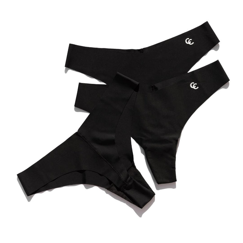 Black Seamless Thongs 3 for $65